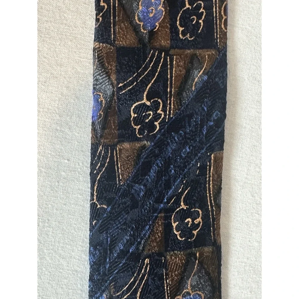 Ermenegildo‎ Zegna Purple Bronze Floral Silk Tie Made in Italy